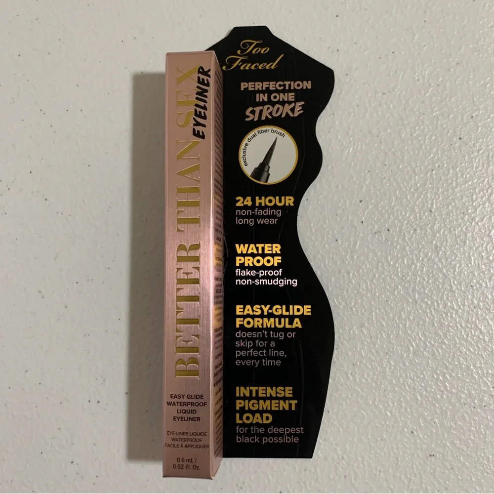 Too Faced Better Than Sex Easy Glide Waterproof Liquid Eyeliner-NIB